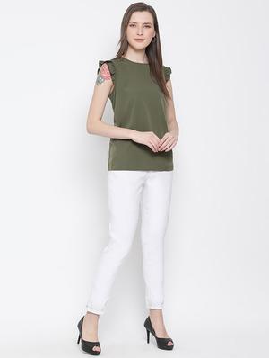boat neck solid top - 17715576 - Standard Image - 4