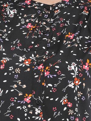 mandarin neck floral shirt - 17715600 - Standard Image - 5