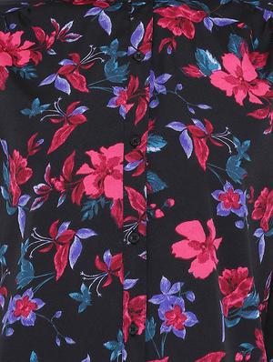 mandarin neck floral shirt - 17715603 - Standard Image - 5