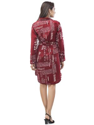 typographic high low dress - 17715612 - Standard Image - 3