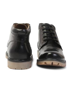 black leather lace up boots - 17715617 - Standard Image - 3