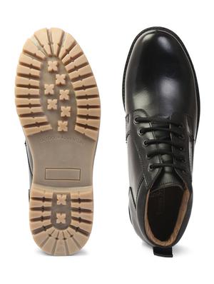 black leather lace up boots - 17715617 - Standard Image - 4
