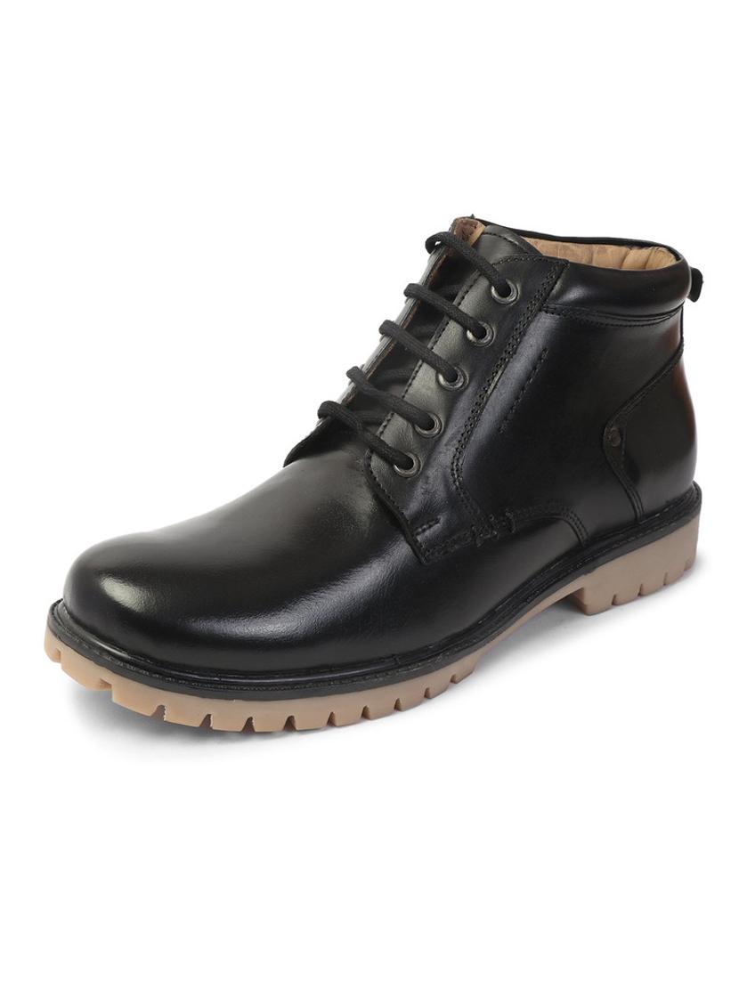 black leather lace up boots - 17715617 - Zoom Image - 2