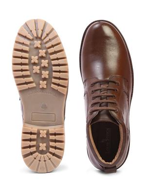 brown leather lace up boots - 17715618 - Standard Image - 4