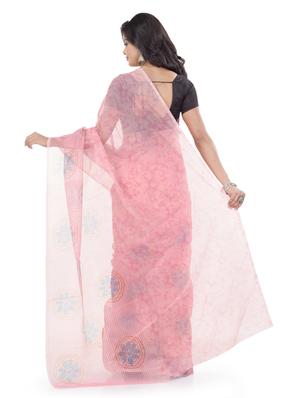 pink cotton silk kota doria saree - 17715659 - Standard Image - 2