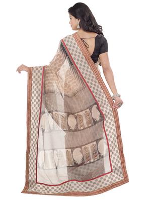 beige cotton silk kota doria saree - 17715663 - Standard Image - 2