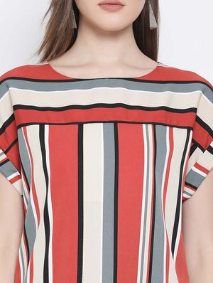 boat neck striped top - 17715703 - Standard Image - 5