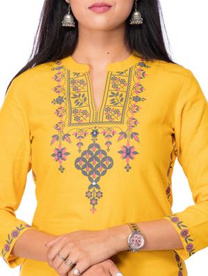 mustard kurta palazzo set - 17715808 - Standard Image - 4