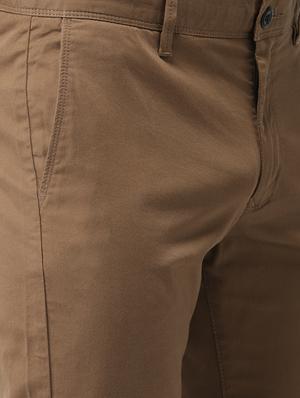 brown solid chinos - 17716054 - Standard Image - 5