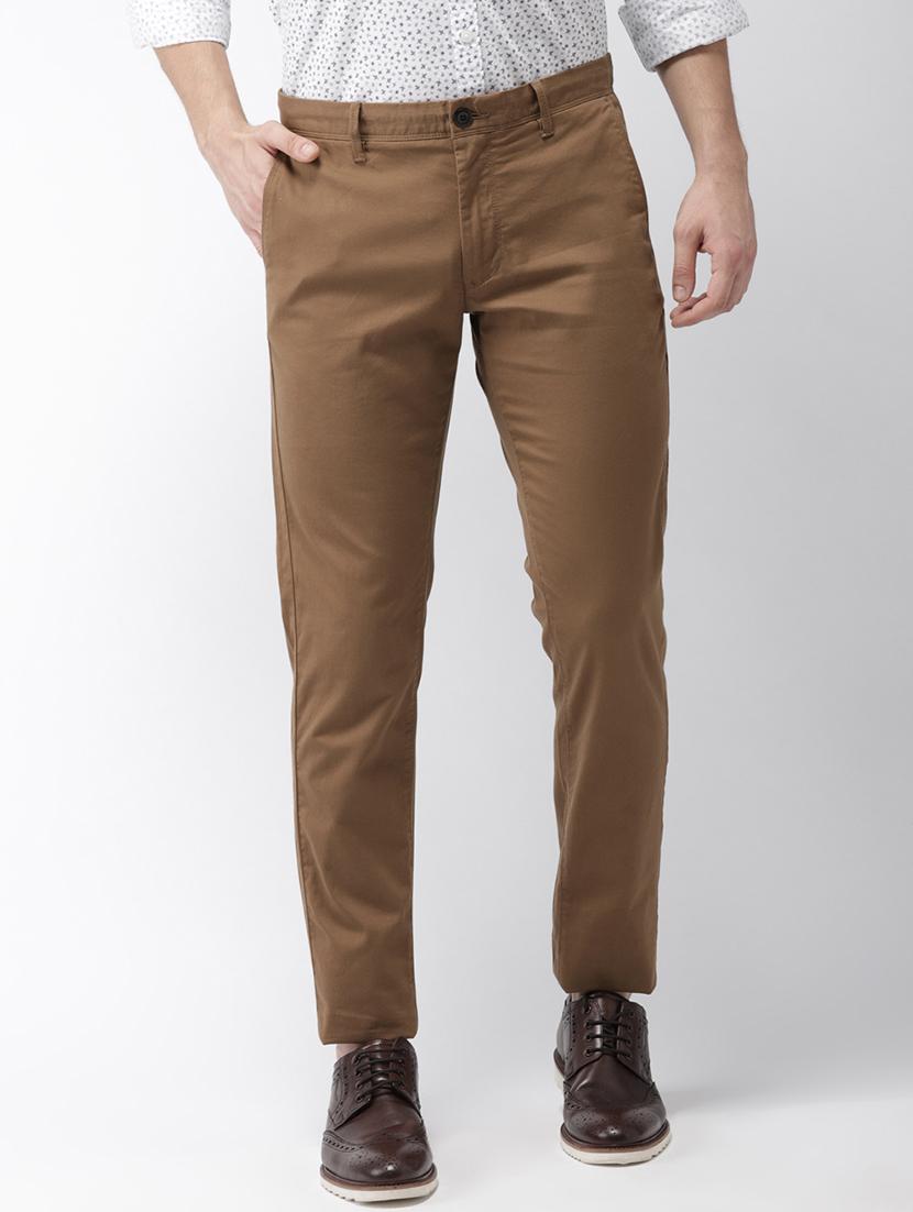 brown solid chinos - 17716054 - Zoom Image - 1