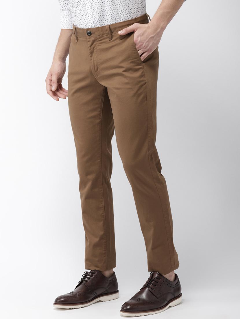 brown solid chinos - 17716054 - Zoom Image - 2