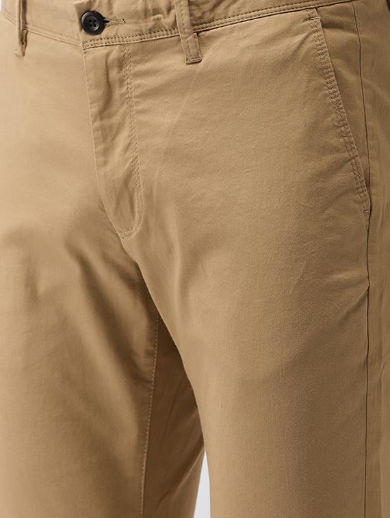 beige solid chinos - 17716057 - Zoom Image - 5