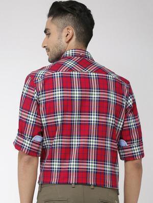 red checkered casual shirt - 17716553 - Standard Image - 3