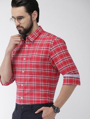 red checkered casual shirt - 17716627 - Standard Image - 2
