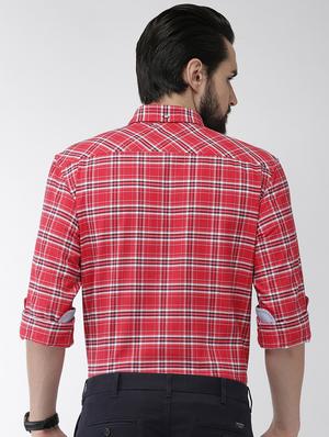 red checkered casual shirt - 17716627 - Standard Image - 3