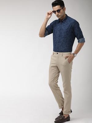 blue printed casual shirt - 17717011 - Standard Image - 4