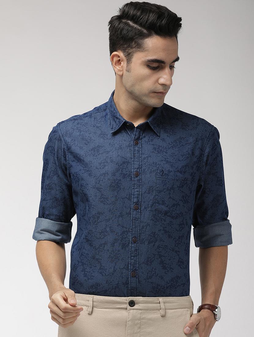 blue printed casual shirt - 17717011 - Zoom Image - 1