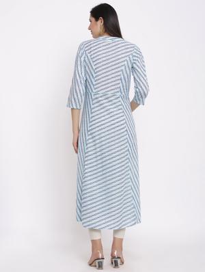 printed a-line kurta - 17717210 - Standard Image - 3