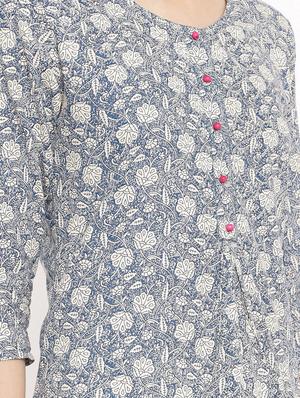floral straight kurta - 17717214 - Standard Image - 4