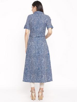 chevron a-line kurta - 17717217 - Standard Image - 3
