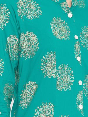 foil print kurta palazzo set - 17717231 - Standard Image - 4