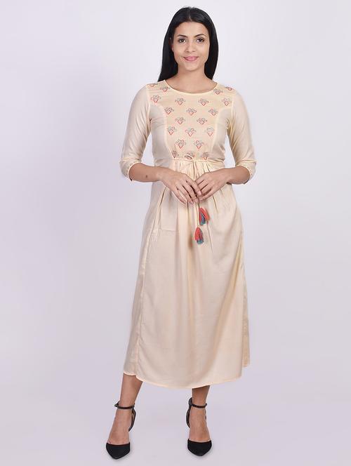 pastel a-line ethnic dress - 17717240 - Standard Image - 1