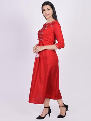 embroidered ethnic dress - 17717242 - Standard Image - 2
