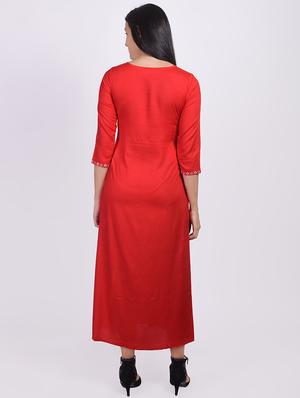 embroidered ethnic dress - 17717242 - Standard Image - 3