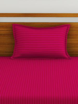 bianca 210tc satin-strie 100% cotton single bedsheet with 1 pillow cover - solid dyed -2pc set- (hilton) abstract-cherry - 17717363 - Standard Image - 2