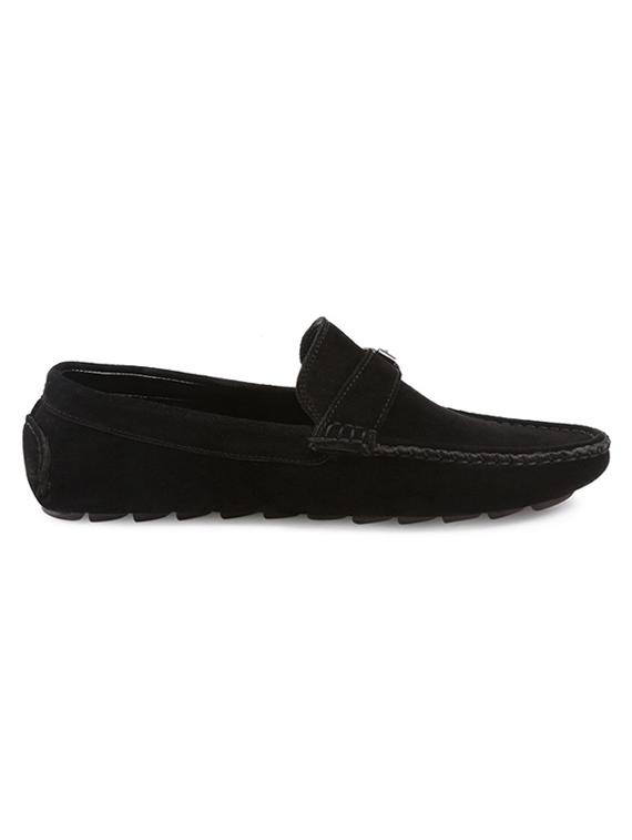 black suede slip on loafers - 17718472 - Zoom Image - 3