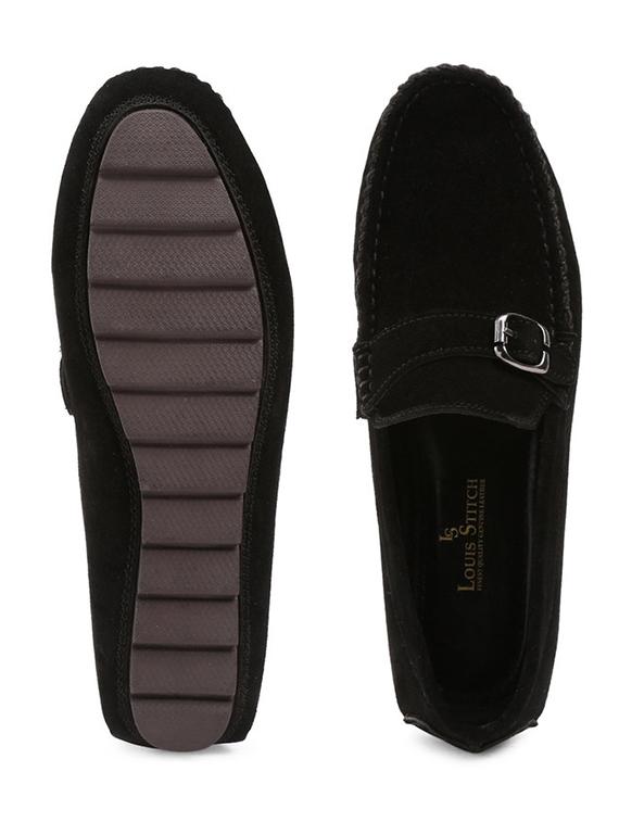 black suede slip on loafers - 17718472 - Zoom Image - 4