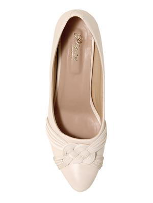 white pu slip on pumps - 17718600 - Standard Image - 4