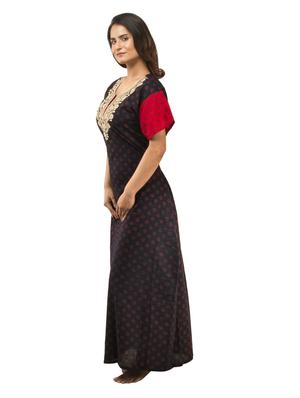 round neck printed nighty - 17718655 - Standard Image - 2