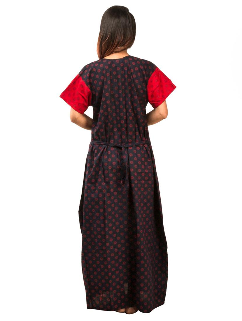 round neck printed nighty - 17718655 - Zoom Image - 3