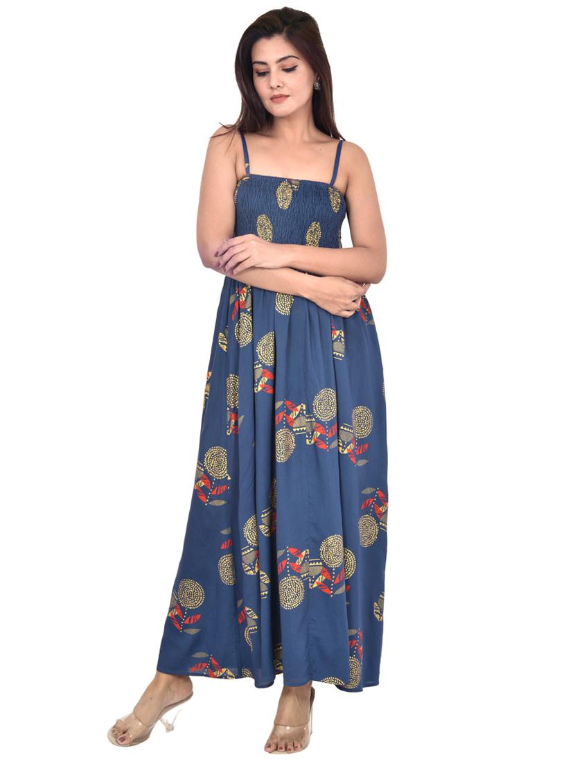 smocked detail floral dress - 17718699 - Zoom Image - 2