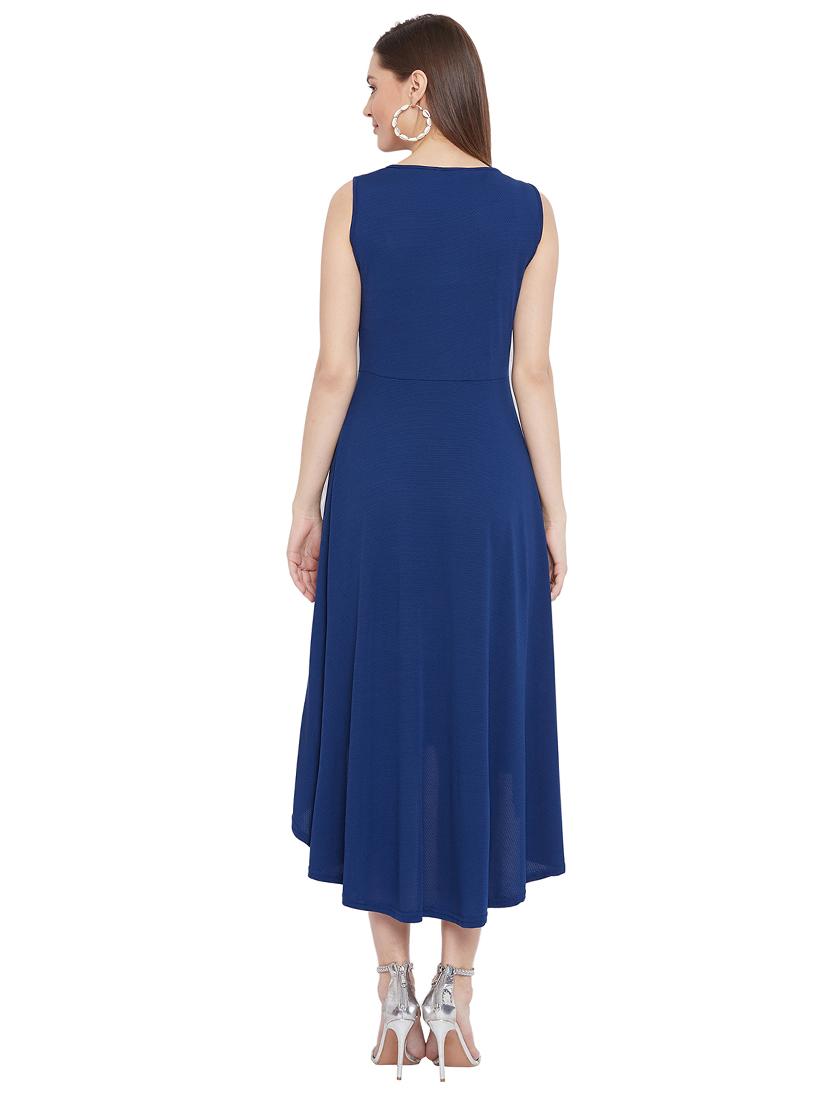 navy blue polyester high low dress - 17718955 - Zoom Image - 3