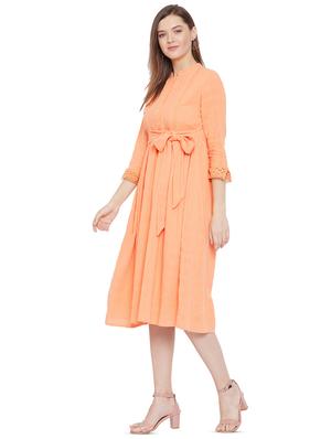orange cotton aline dress - 17718958 - Standard Image - 2