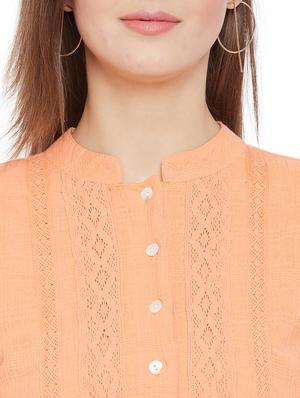 orange cotton aline dress - 17718958 - Standard Image - 5