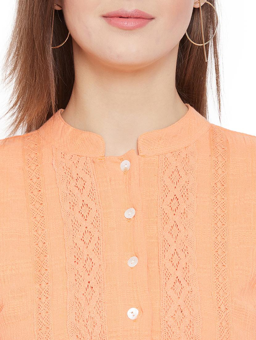 orange cotton aline dress - 17718958 - Zoom Image - 5