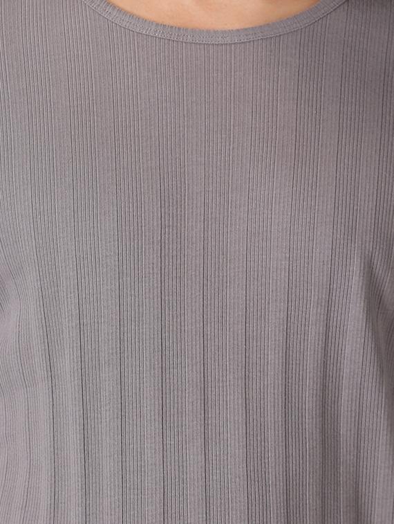 grey self design t-shirt - 17718965 - Zoom Image - 5