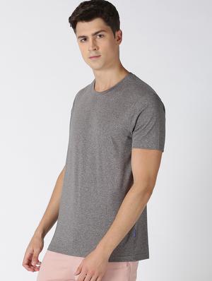 grey self design t-shirt - 17718967 - Standard Image - 2