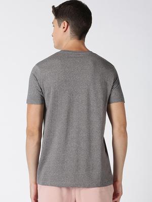 grey self design t-shirt - 17718967 - Standard Image - 3