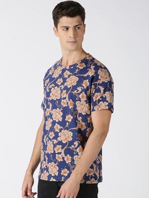 blue floral all over print t-shirt - 17718968 - Standard Image - 2
