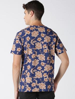 blue floral all over print t-shirt - 17718968 - Standard Image - 3