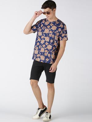 blue floral all over print t-shirt - 17718968 - Standard Image - 4