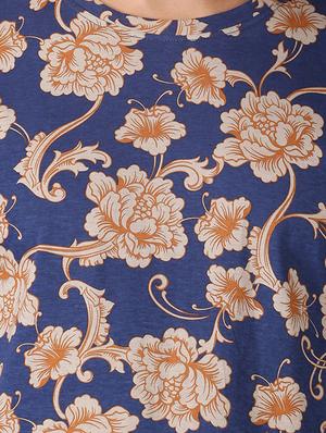 blue floral all over print t-shirt - 17718968 - Standard Image - 5