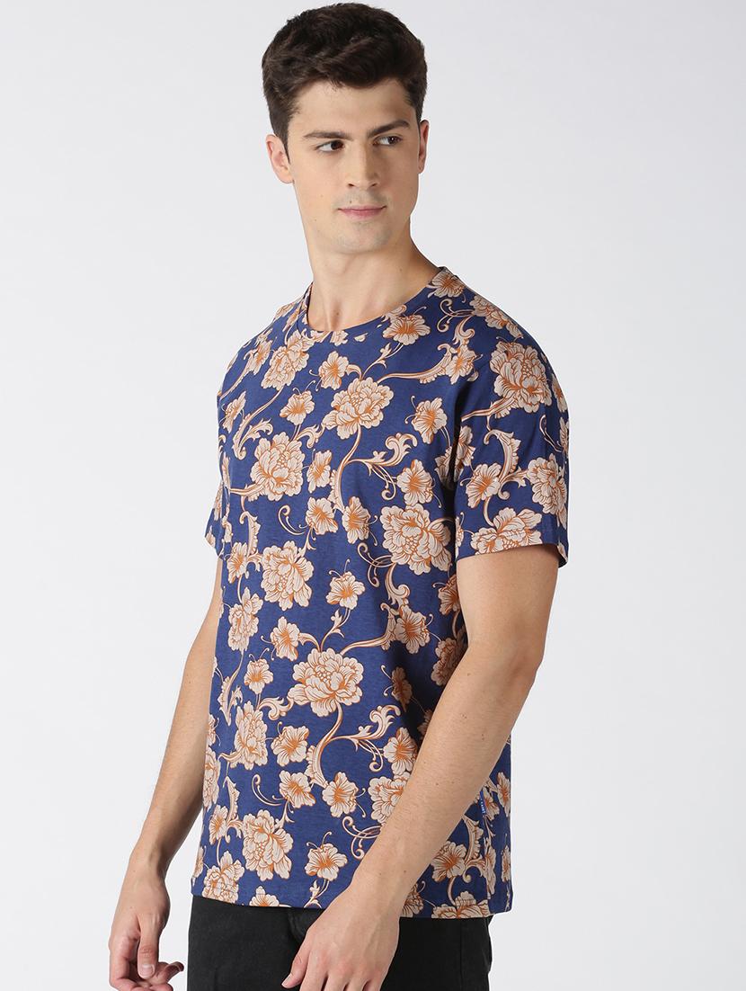 blue floral all over print t-shirt - 17718968 - Zoom Image - 2