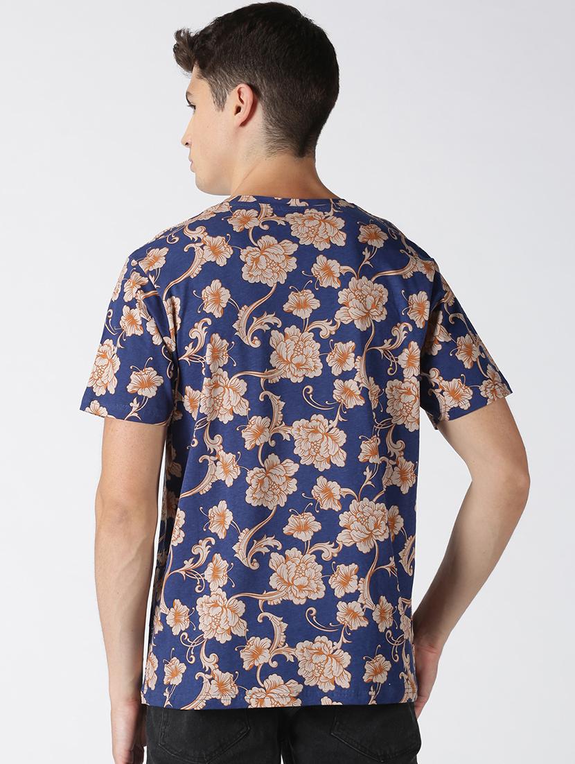 blue floral all over print t-shirt - 17718968 - Zoom Image - 3