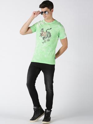 green printed t-shirt - 17718976 - Standard Image - 4