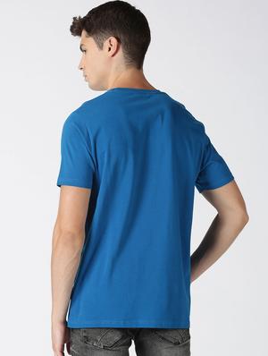 blue cotton front printed t-shirt - 17718993 - Standard Image - 3